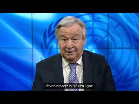 Message vidéo du Secrétaire Général à l'occasion de la Journée mondiale de la liberté de la presse 2022